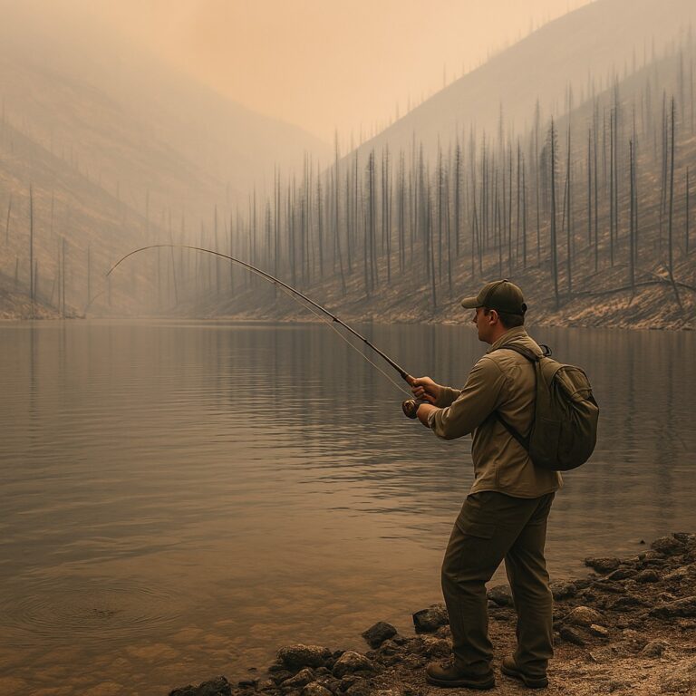 Fishing after a wildfire